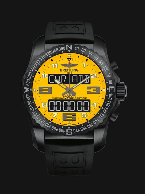 breitling cockpit b50 yellow dial|breitling cockpit b50 review.